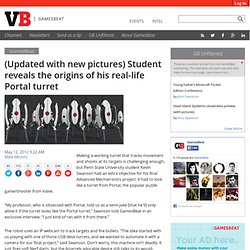 Student reveals the origins of his real-life Portal turret