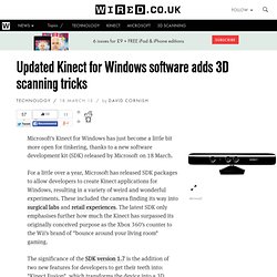 Updated Kinect for Windows software adds 3D scanning tricks