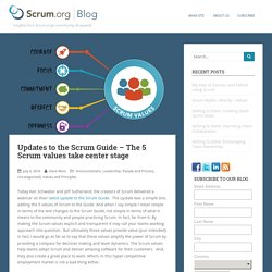 Updates to the Scrum Guide – The 5 Scrum values take center stage - Scrum.org Community Blog