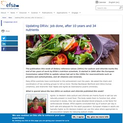 EFSA 04/09/19 Updating DRVs: job done, after 10 years and 34 nutrients