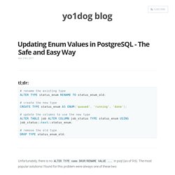 Updating Enum Values in PostgreSQL - The Safe and Easy Way
