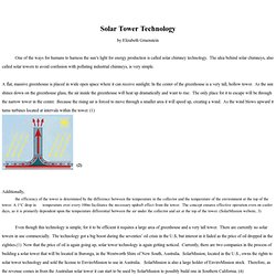 solar updraft tower power plant-sometimes also called "solar chimney" or