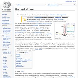 Solar updraft tower