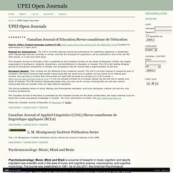 Canadian Journal of Applied Linguistics (CJAL)/Revue canadienne de linguistique appliquée (RCLA)