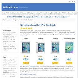 No upfront cost for iPad Contracts