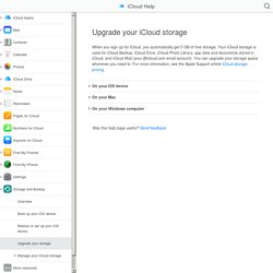 Upgrade your iCloud storage - iCloud Help