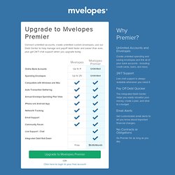 Upgrade to Mvelopes Premier - Plan Choices