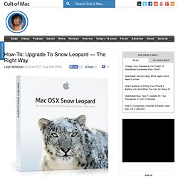 upgrade to snow leopard