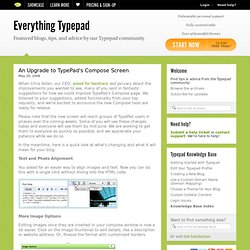 An Upgrade to TypePad's Compose Screen