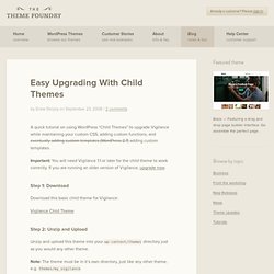 Easy Upgrading With Child Themes