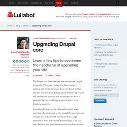 Upgrading Drupal core