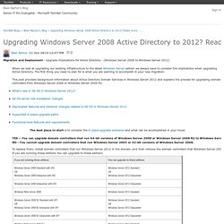 Upgrading Windows Server 2008 Active Directory to 2012? Read more …….. - Blain Barton's Blog