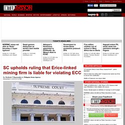 SC upholds ruling that Erice-linked mining firm is liable for violating ECC