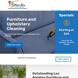 Hire Los Angeles Upholstery Cleaners at Hen's Dry Carpet Cleaners