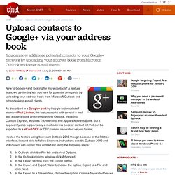 Upload contacts to Google+ via your address book