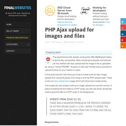 PHP Ajax upload script for your website