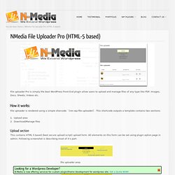N-Media File Uploader Plugin for Wordpress