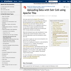 Uploading Data with Solr Cell using Apache Tika - Apache Solr Reference Guide