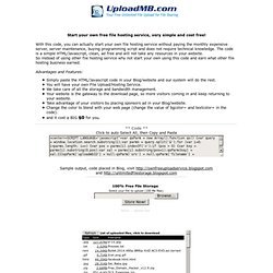 Free File Hosting Interface For Your Site, Blog, Forum
