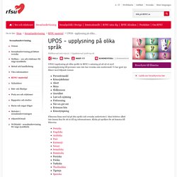 UPOS - upplysning på olika språk