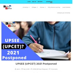 UPSEE 2021 POSTPONED