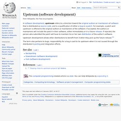 Upstream (software development)