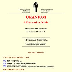 Uranium : A Discussion Guide