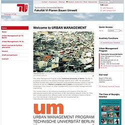 Urban Management: Home