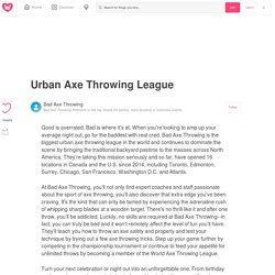 Urban Axe Throwing League on We Heart It