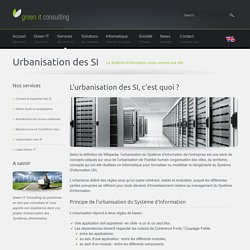 Urbanisation du systeme d'information