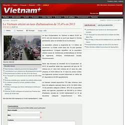 Le Vietnam atteint un taux d'urbanisation de 33,4% en 2013