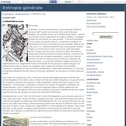 2-URBANISME & utopie - Entropie générale