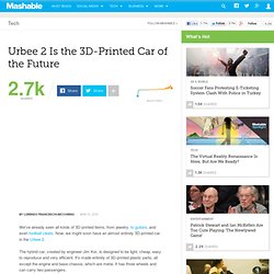 Urbee 2 Is the 3D Printed Car of the Future