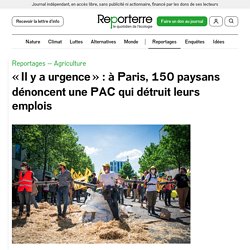 27-29 mai 2021 « Il y a urgence » : à Paris, 150 paysans dénoncent une PAC qui détruit leurs emplois