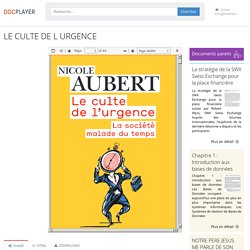LE CULTE DE L URGENCE - PDF Téléchargement Gratuit