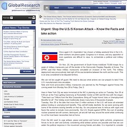 Urgent: Stop the U.S./S Korean Attack - Know the Facts and take action