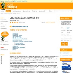 URL Routing with ASP.NET 4.0