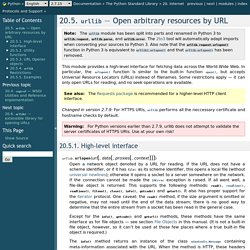 20.5. urllib — Open arbitrary resources by URL — Python 2.7.8 documentation