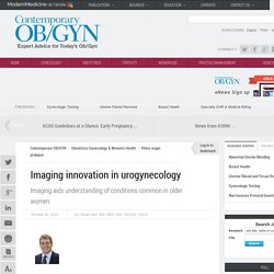 Imaging innovation in urogynecology