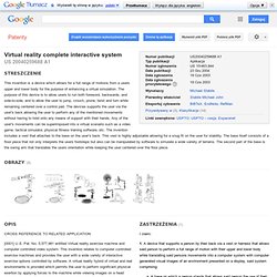 Patent US20040259688 - Virtual reality complete interactive system - Patenty Google