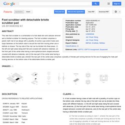 Patent US20130283552 - Foot scrubber with detachable bristle scrubber pad - Google Patents