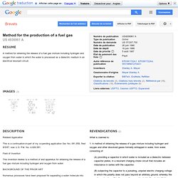 Method for the production of a fuel gas - Google Patents