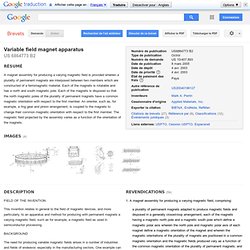 Variable field magnet apparatus - Google Patents