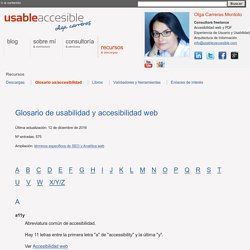 Glosario de usabilidad y accesibilidad web