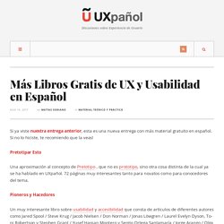 Más Libros Gratis de UX y Usabilidad en Español