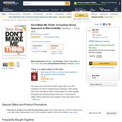 Don't Make Me Think!: A Common Sense Approach to Web Usability: Amazon.co.uk: Steve Krug