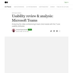Usability review & analysis: Microsoft Teams