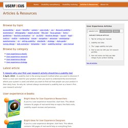 Usability articles and resources