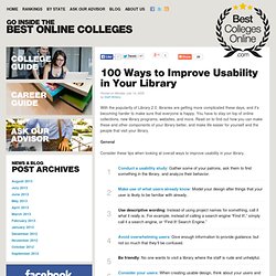 100 Ways to Improve Usability in Your Library