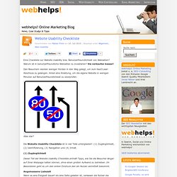 Website Usability Checkliste » webhelps! Online Marketing Blog